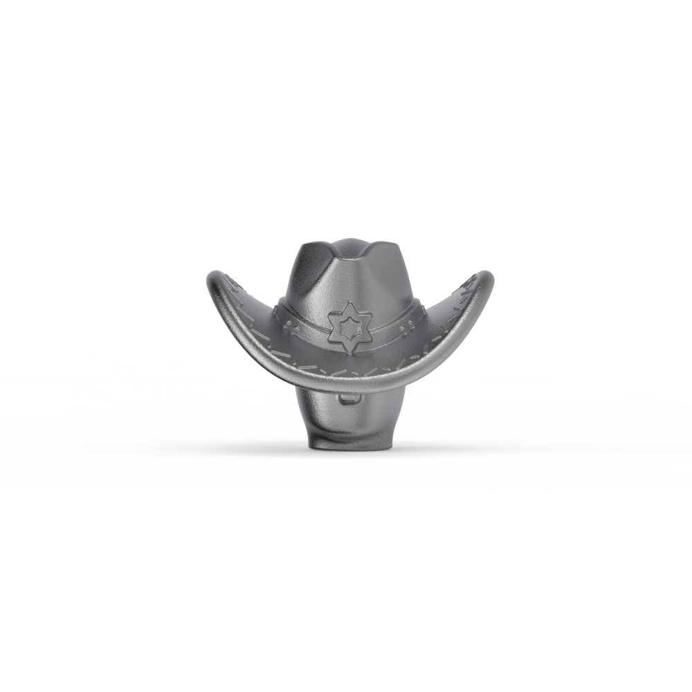 Antihaftbeschichtetes Kochgeschirr-Set aus Edelstahl. Einzigartiger Deckelknopf für Kochgeschirr im Cowboy-Stil mit Kapuze. Der Cowboyhut-Knopf