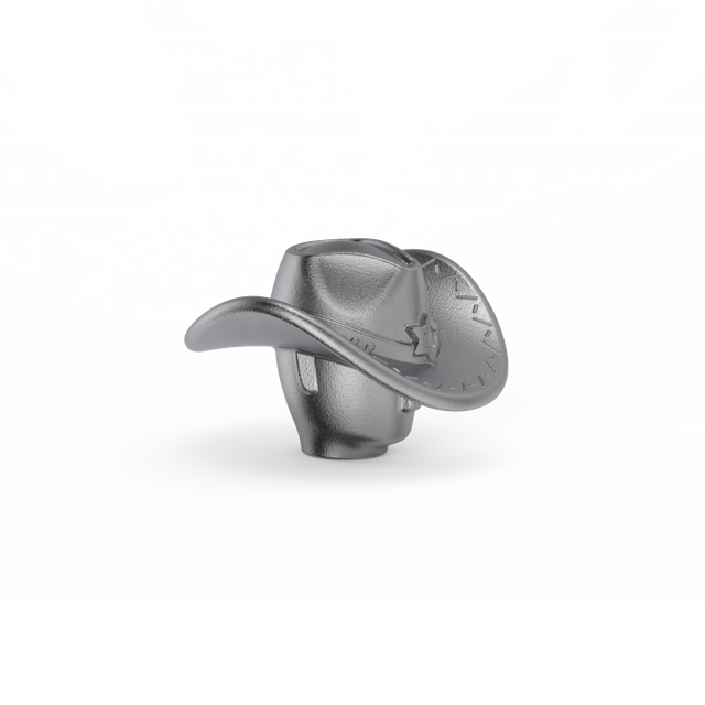 Antihaftbeschichtetes Kochgeschirr-Set aus Edelstahl. Einzigartiger Deckelknopf für Kochgeschirr im Cowboy-Stil mit Kapuze. Der Cowboyhut-Knopf